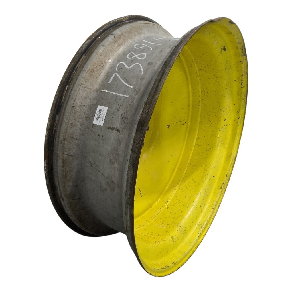 16"W x 46"D, John Deere Yellow 10-Hole Formed Plate , -8.88" Offset
