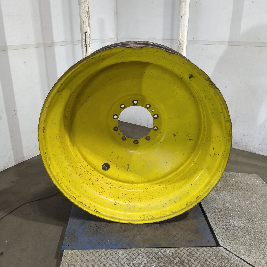 16"W x 46"D, John Deere Yellow 10-Hole Formed Plate , -8.88" Offset