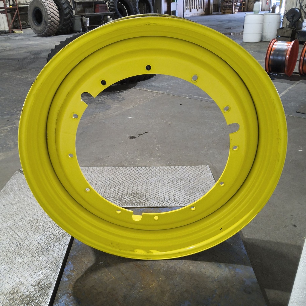 13"W x 46"D, John Deere Yellow 12-Hole Stub Disc , -3.25" Offset