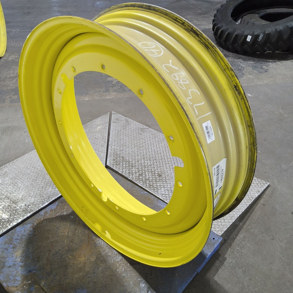 13"W x 46"D, John Deere Yellow 12-Hole Stub Disc , -3.25" Offset