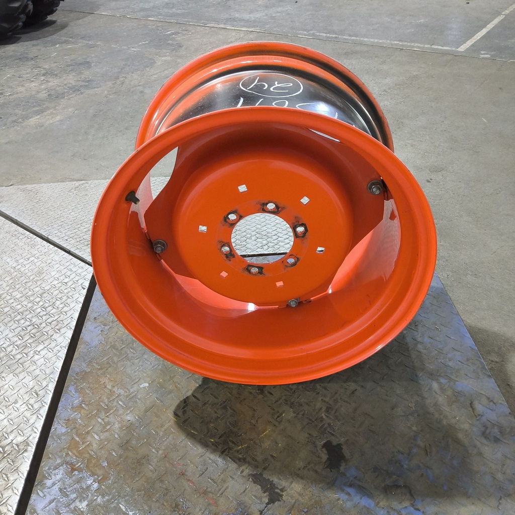 15"W x 24"D, Kubota Orange 4-Hole Rim with Clamp/Loop Style
