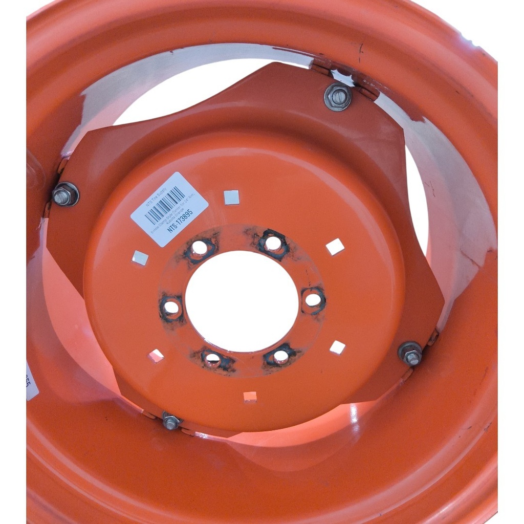 6-Hole Clamp Style Center for 24" Rim, Kubota Orange