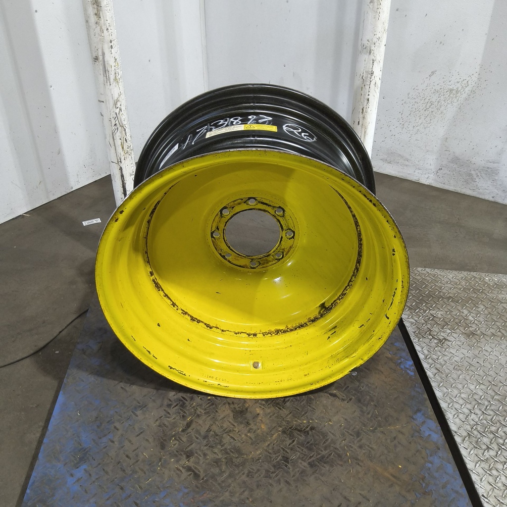 16"W x 26"D, John Deere Yellow 8-Hole Formed Plate , 1.88" Offset