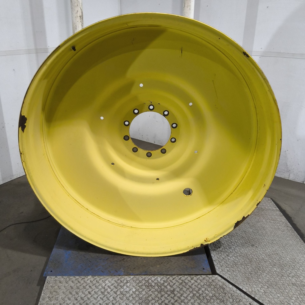 12"W x 54"D, John Deere Yellow 10-Hole Formed Plate , -9.25" Offset
