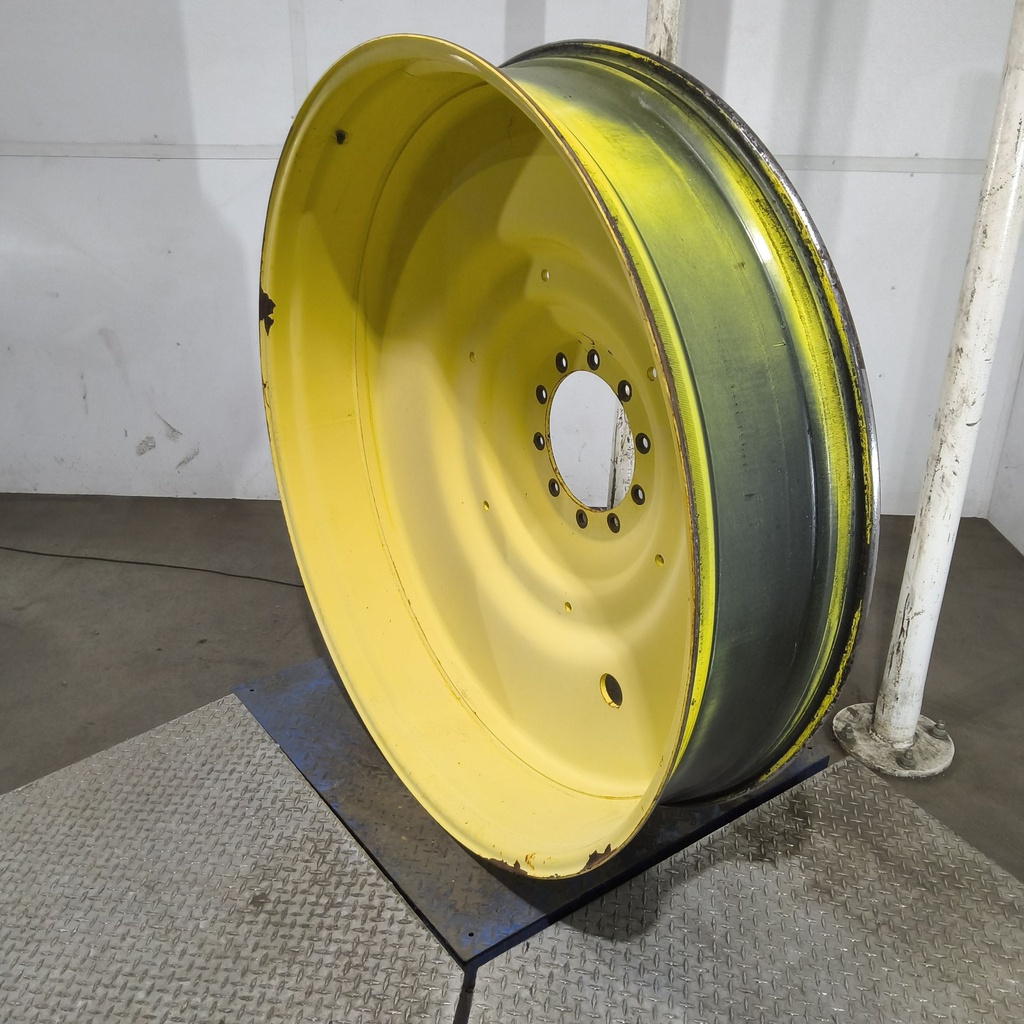 12"W x 54"D, John Deere Yellow 10-Hole Formed Plate , -9.25" Offset