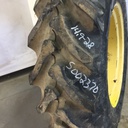 14.9/-28 Goodyear Farm DT195 R-1 on John Deere Yellow 8-Hole Rim with Clamp/Loop Style (groups of 2 bolts) 99%