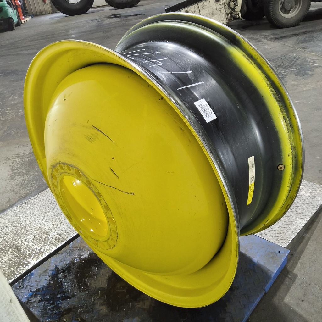 18"W x 42"D, John Deere Yellow 20-Hole Dolly Dual , -15" Offset
