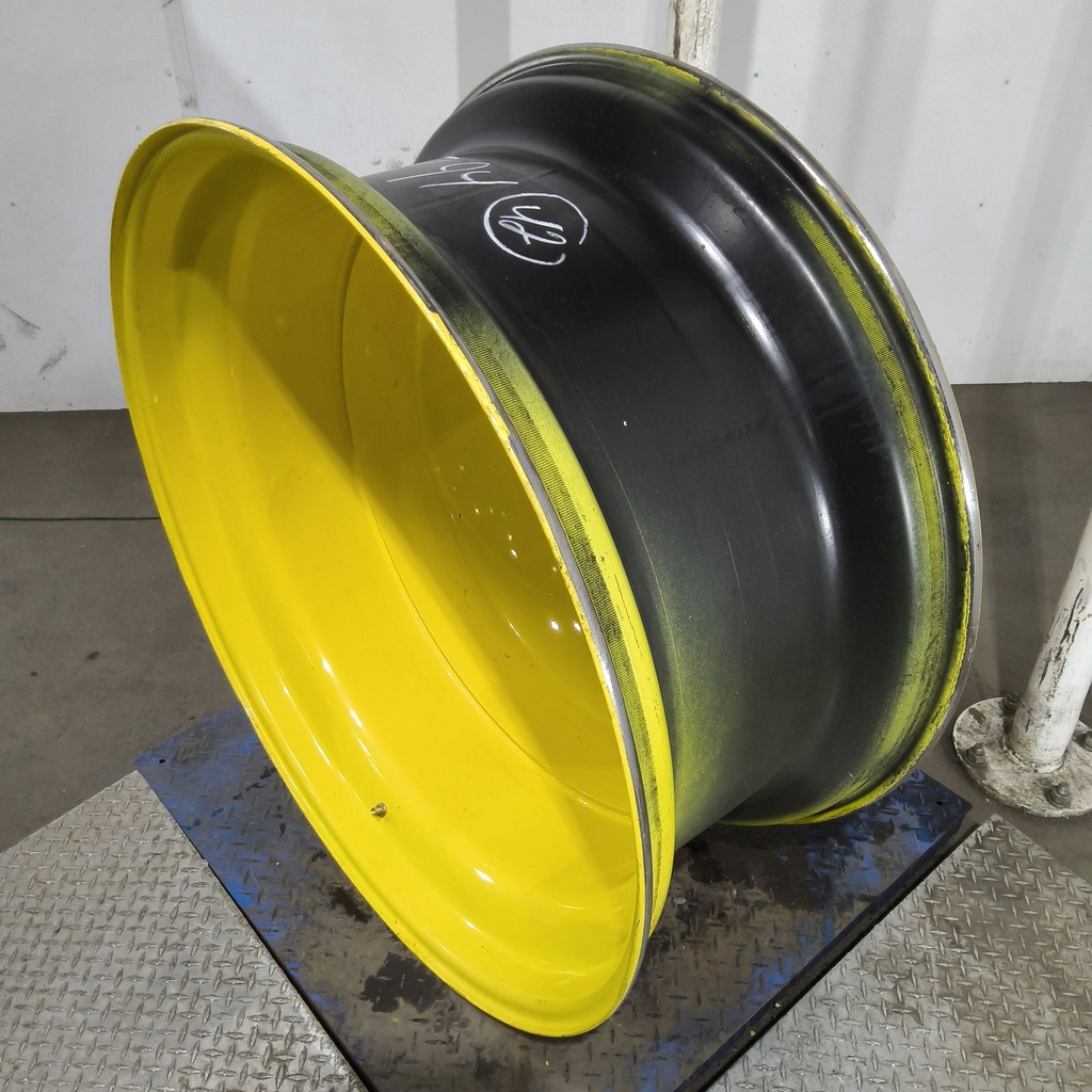 18"W x 42"D, John Deere Yellow 20-Hole Dolly Dual , -15" Offset