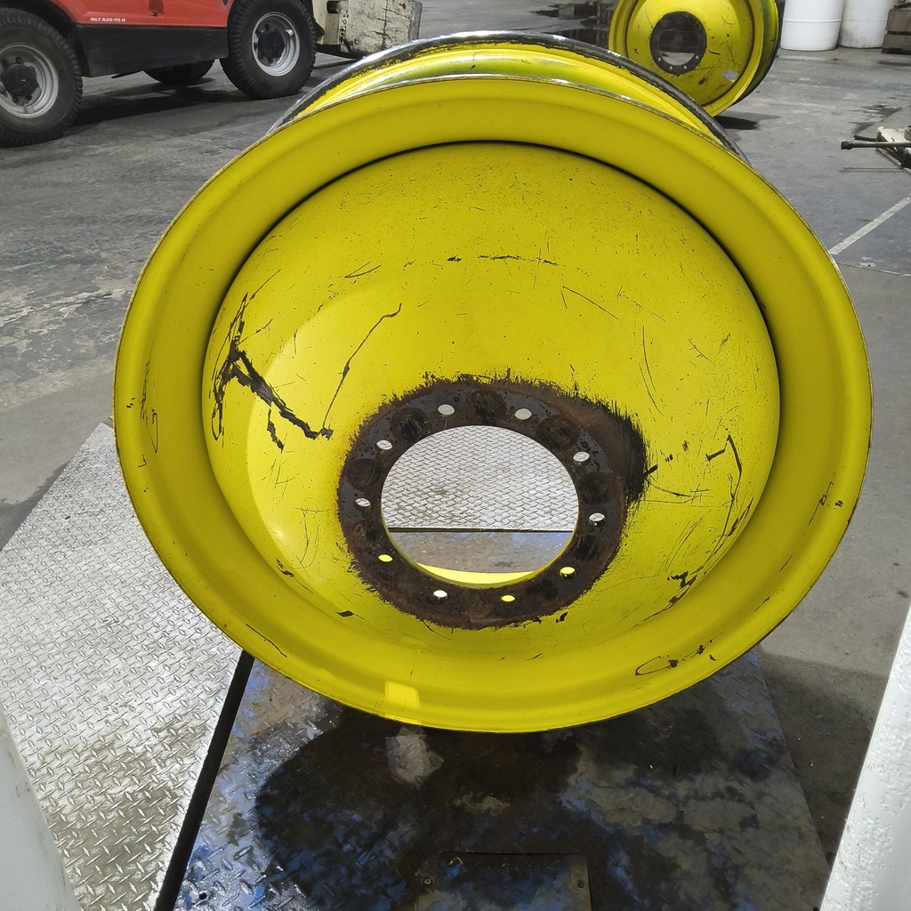 16"W x 42"D, John Deere Yellow 10-Hole Dolly Dual , -13.12" Offset