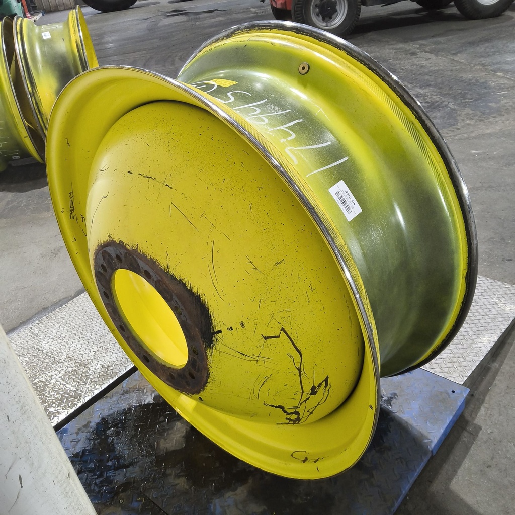 16"W x 42"D, John Deere Yellow 10-Hole Dolly Dual , -13.12" Offset