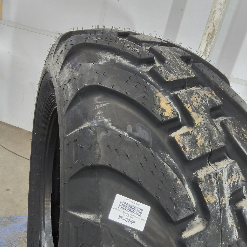 650/55R26.5 Alliance 380 Flotation Radial I-2 167E 99%