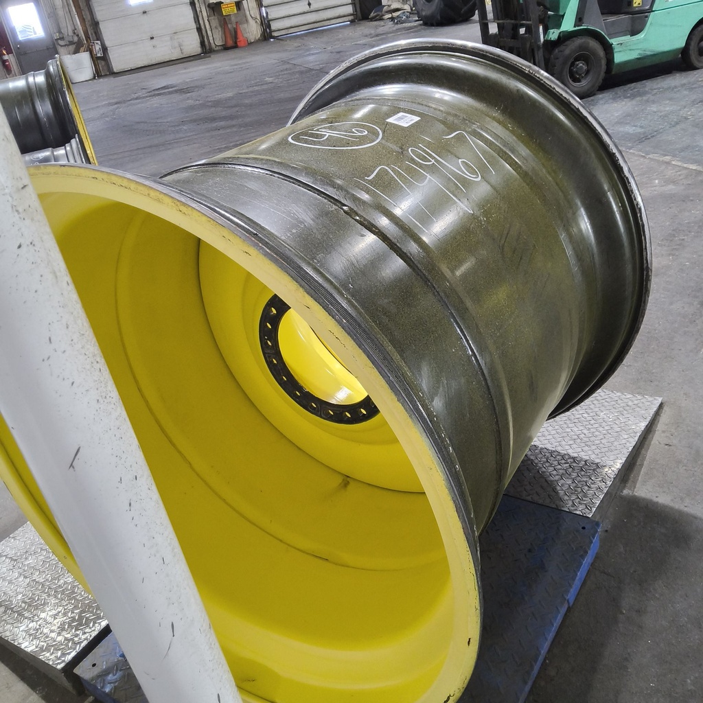 44"W x 46"D, John Deere Yellow 20-Hole Formed Plate , 1.12" Offset