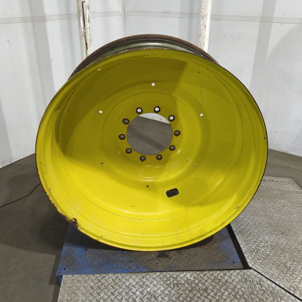 16"W x 42"D, John Deere Yellow 10-Hole Formed Plate , -6.88" Offset
