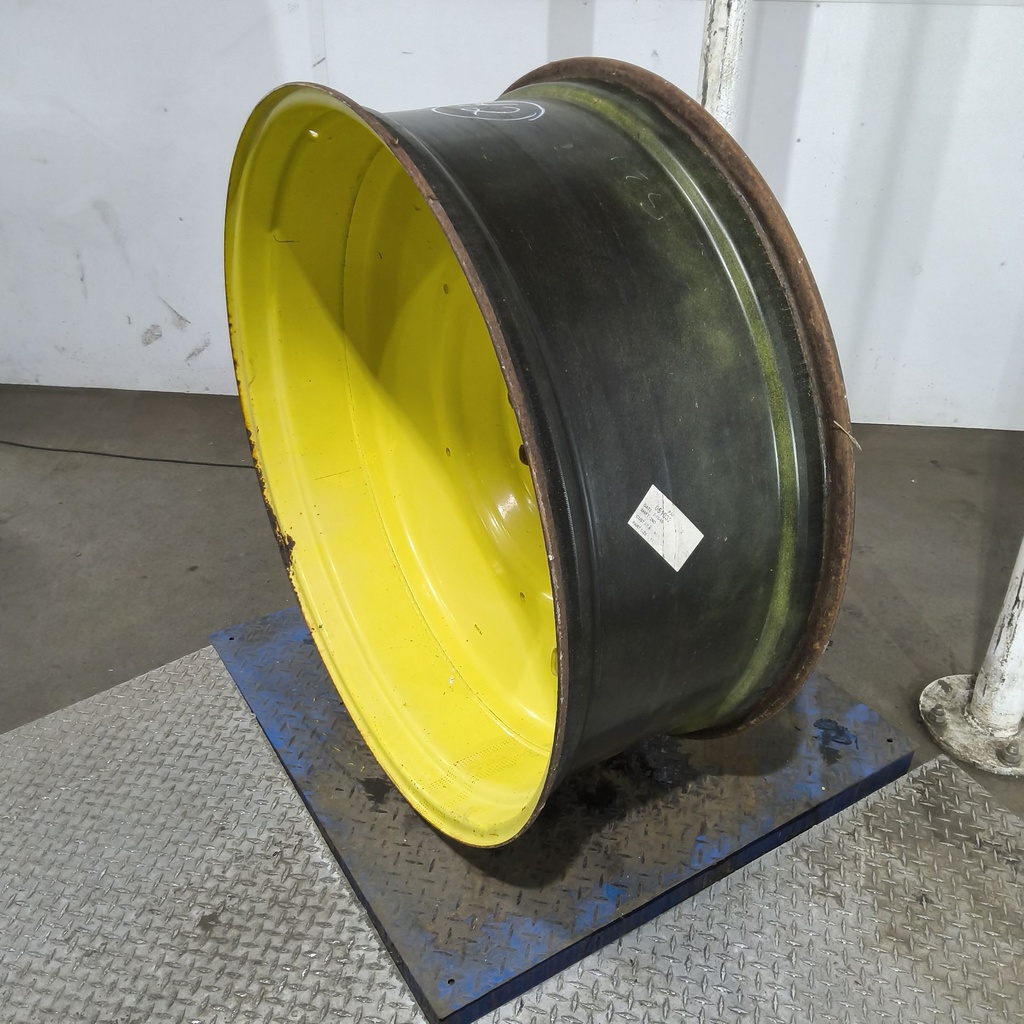16"W x 42"D, John Deere Yellow 10-Hole Formed Plate , -6.88" Offset