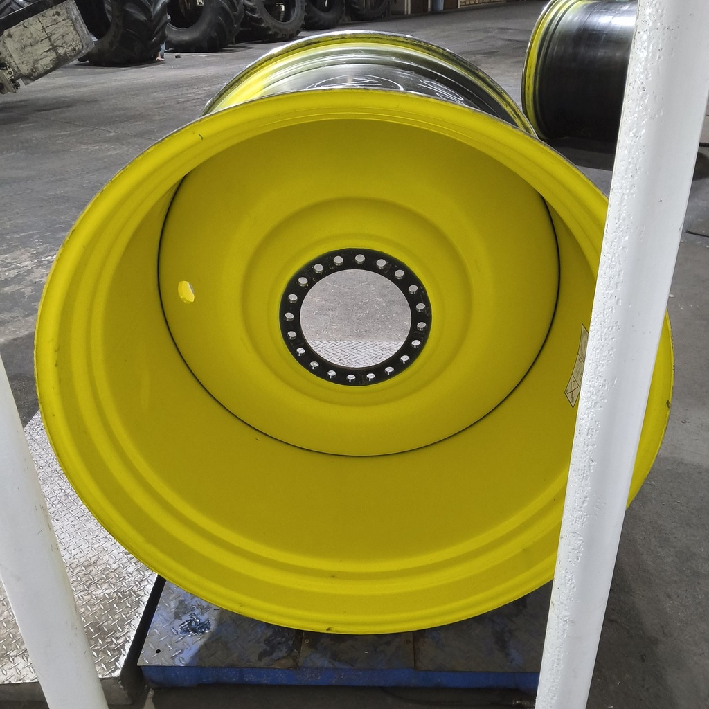 38"W x 46"D, John Deere Yellow 20-Hole Formed Plate , 2.12" Offset