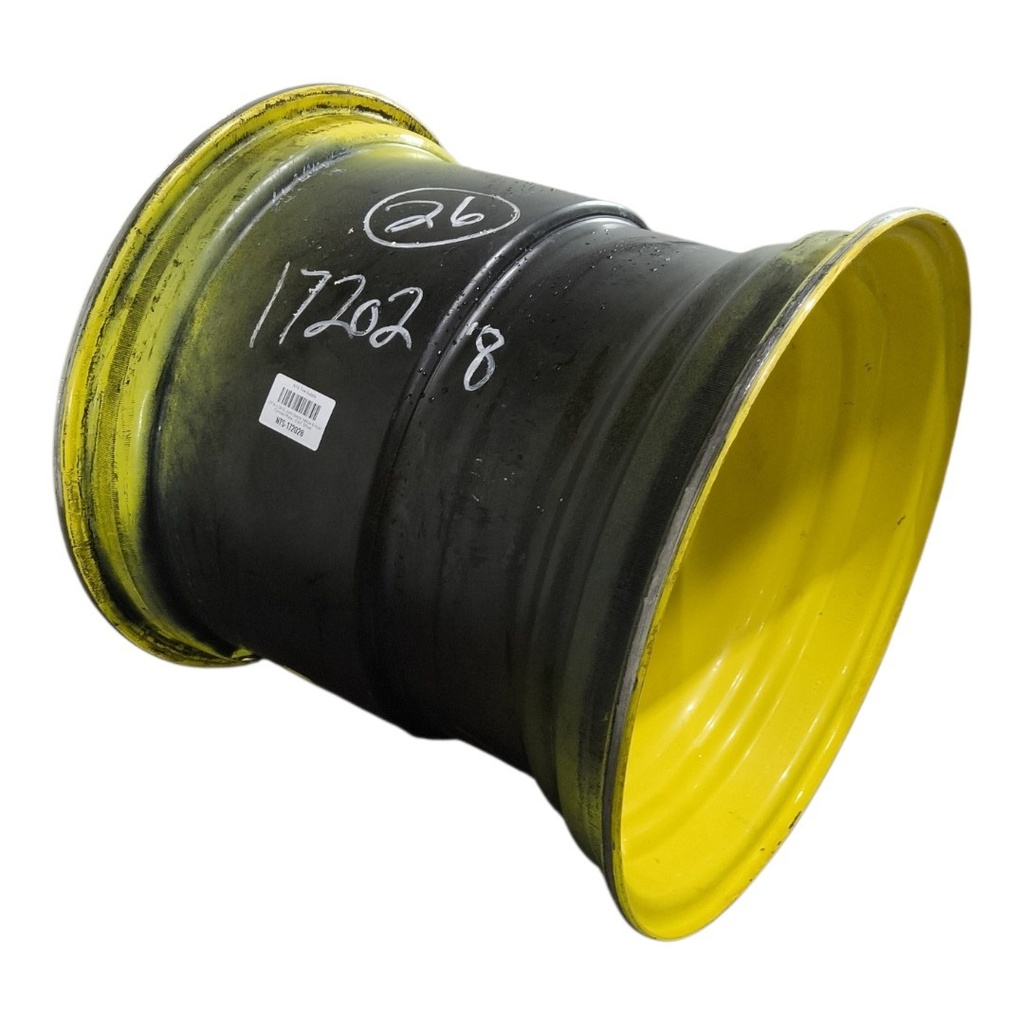 25"W x 26"D, John Deere Yellow 8-Hole Formed Plate , -0.62" Offset