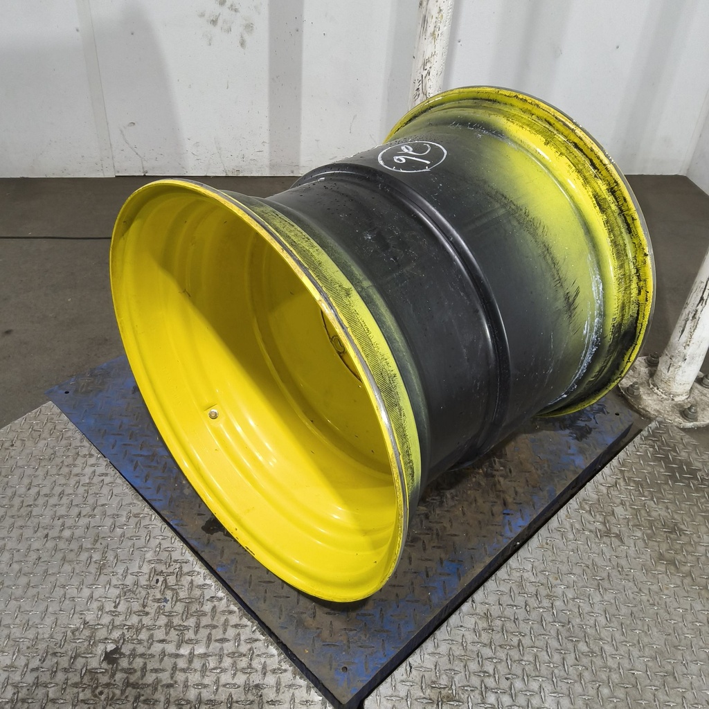 25"W x 26"D, John Deere Yellow 8-Hole Formed Plate , -0.62" Offset