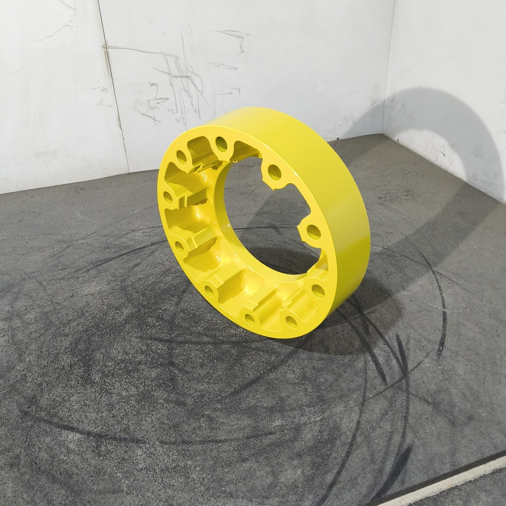 10-Hole 4"L Combine Hub Extension, John Deere Yellow