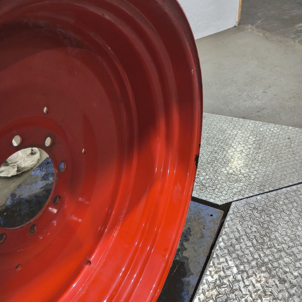 18"W x 38"D, Fendt/Agco Red 10-Hole Formed Plate , -2.75" Offset