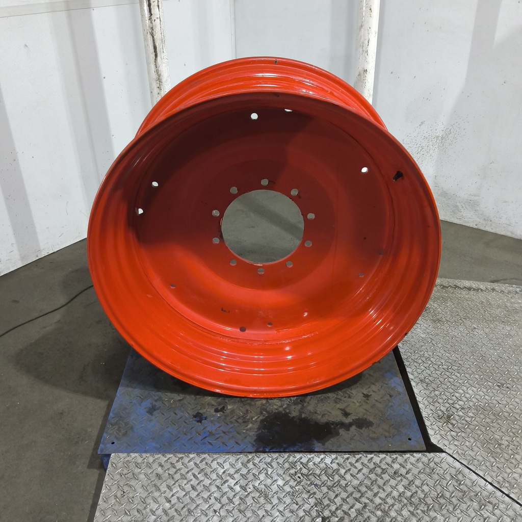 18"W x 38"D, Fendt/Agco Red 10-Hole Formed Plate , -1.5" Offset