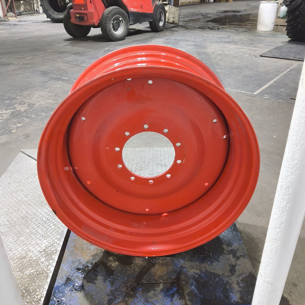 18"W x 38"D, Fendt/Agco Red 10-Hole Formed Plate , -1.5" Offset