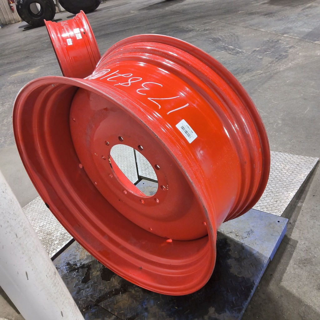 18"W x 38"D, Fendt/Agco Red 10-Hole Formed Plate , -1.5" Offset