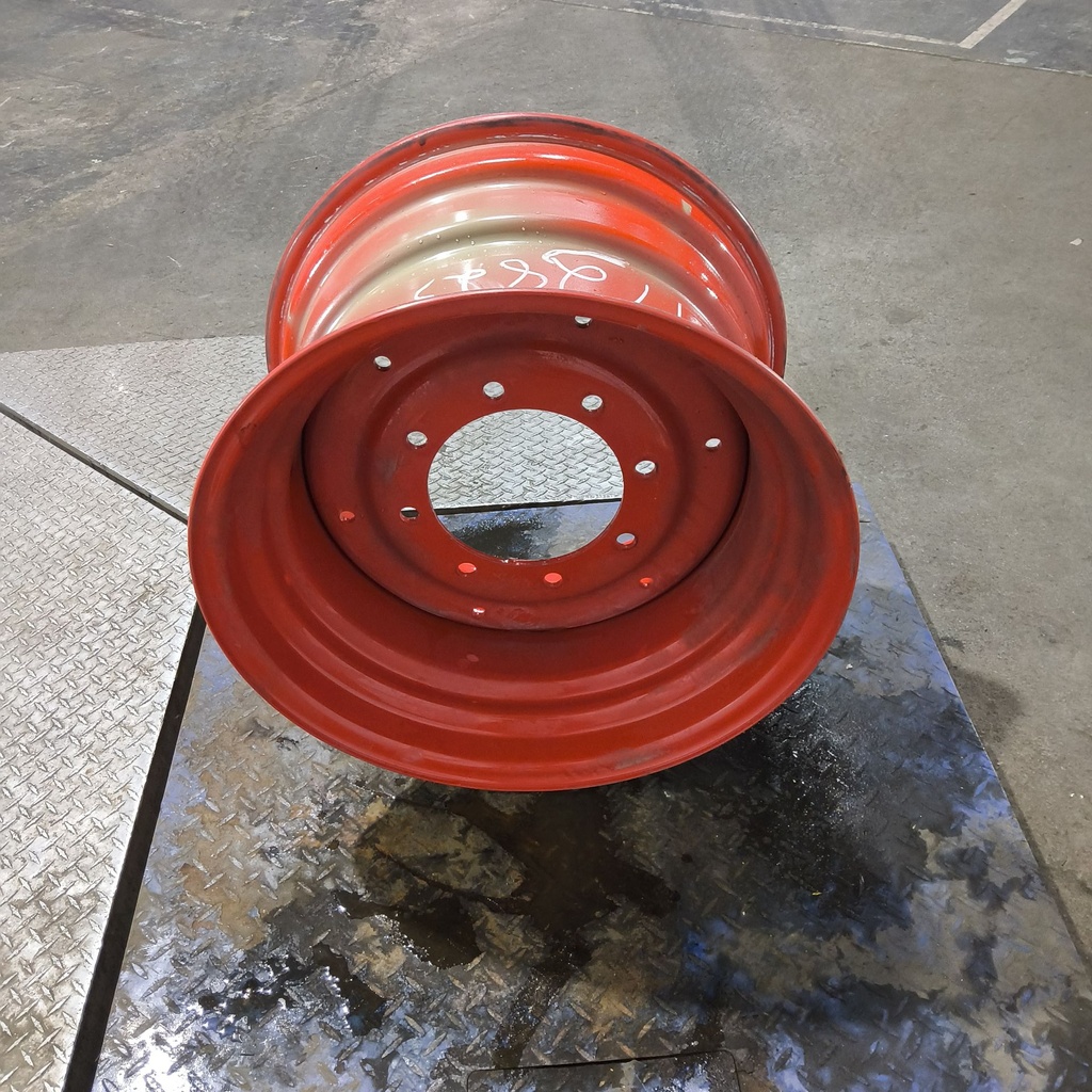 15"W x 24"D, Fendt/Agco Red 8-Hole Formed Plate , -1.38" Offset