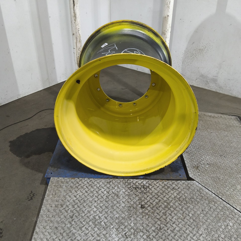 36"W x 32"D, John Deere Yellow 12-Hole Formed Plate , -9.62" Offset