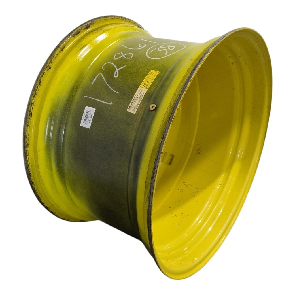 23"W x 38"D, John Deere Yellow 10-Hole Dolly Dual , -14.56" Offset