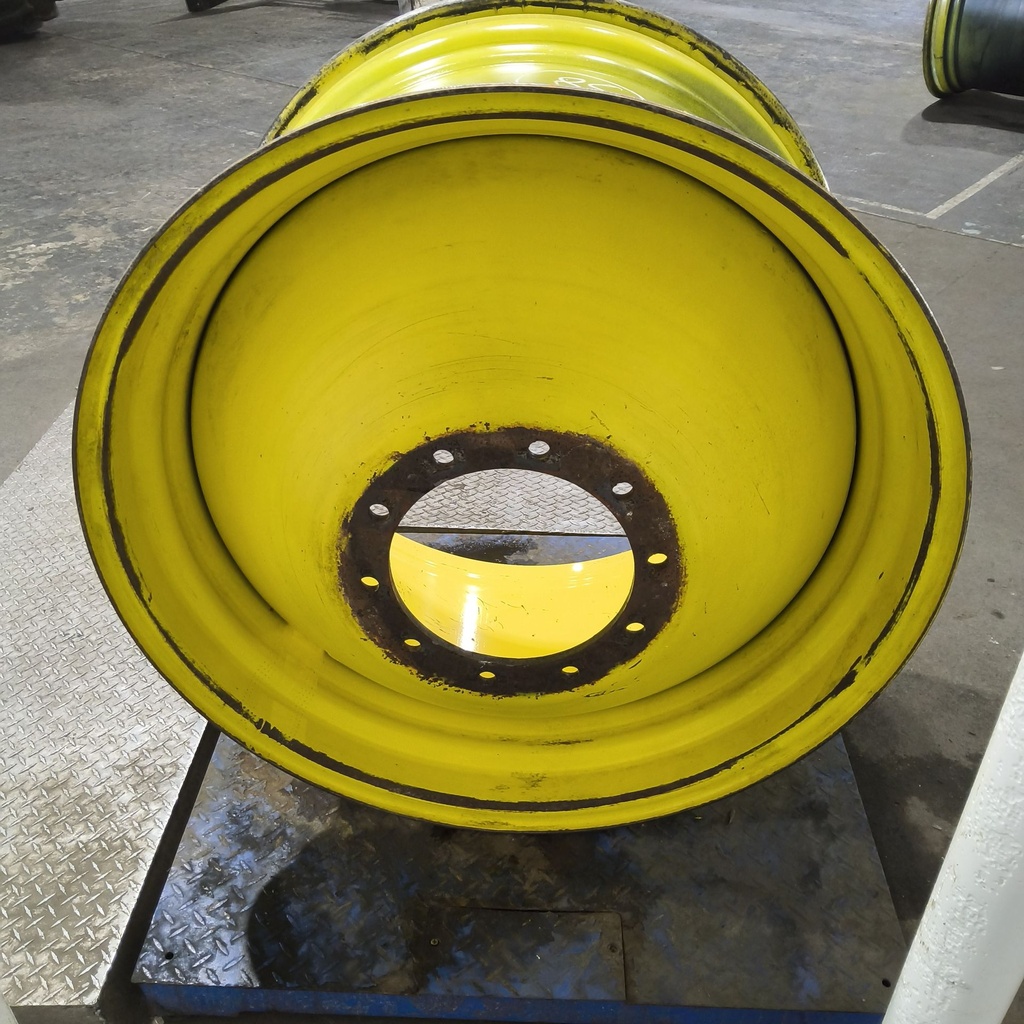 23"W x 38"D, John Deere Yellow 10-Hole Dolly Dual , -14.56" Offset
