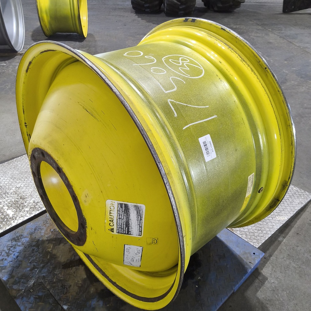 23"W x 38"D, John Deere Yellow 10-Hole Dolly Dual , -16.31" Offset