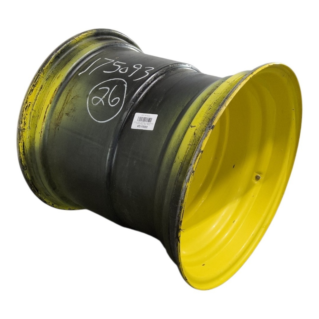 25"W x 26"D, John Deere Yellow 8-Hole Formed Plate , -0.62" Offset