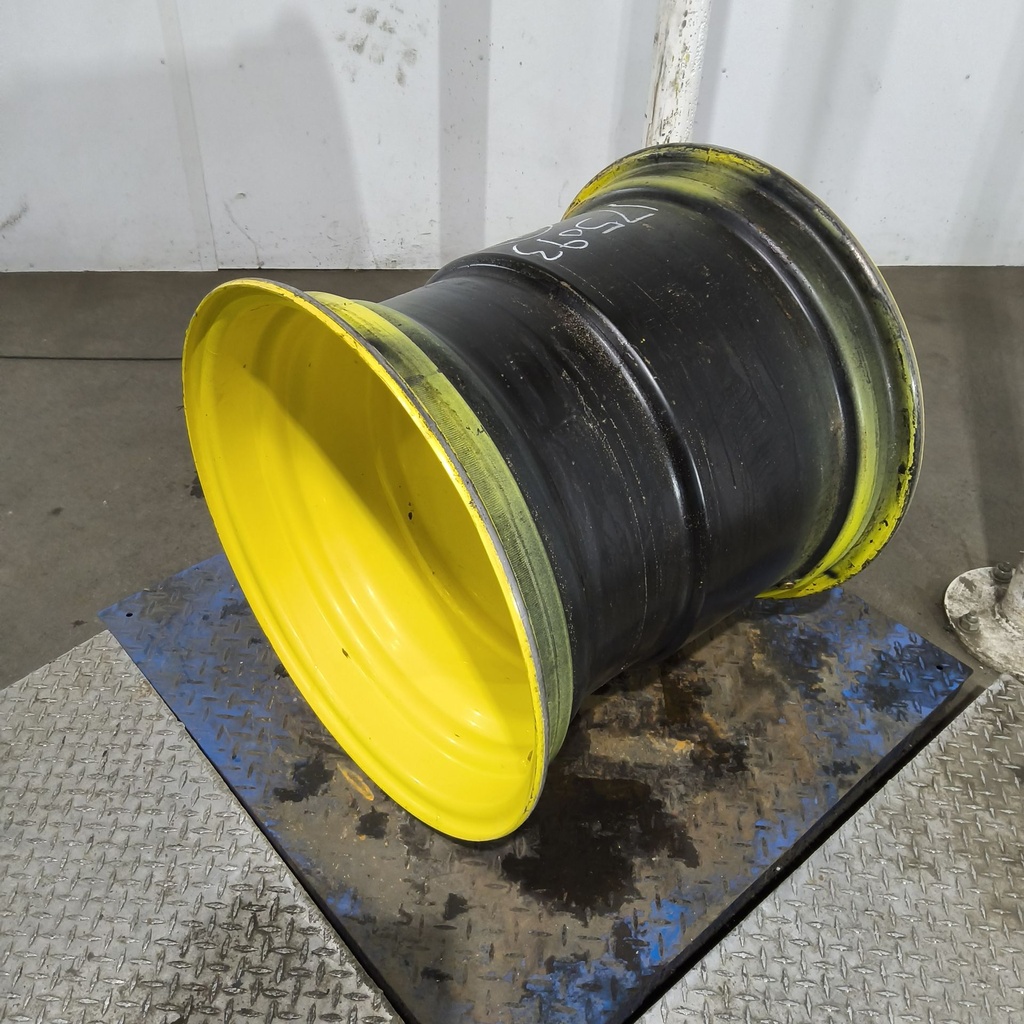 25"W x 26"D, John Deere Yellow 8-Hole Formed Plate , -0.62" Offset