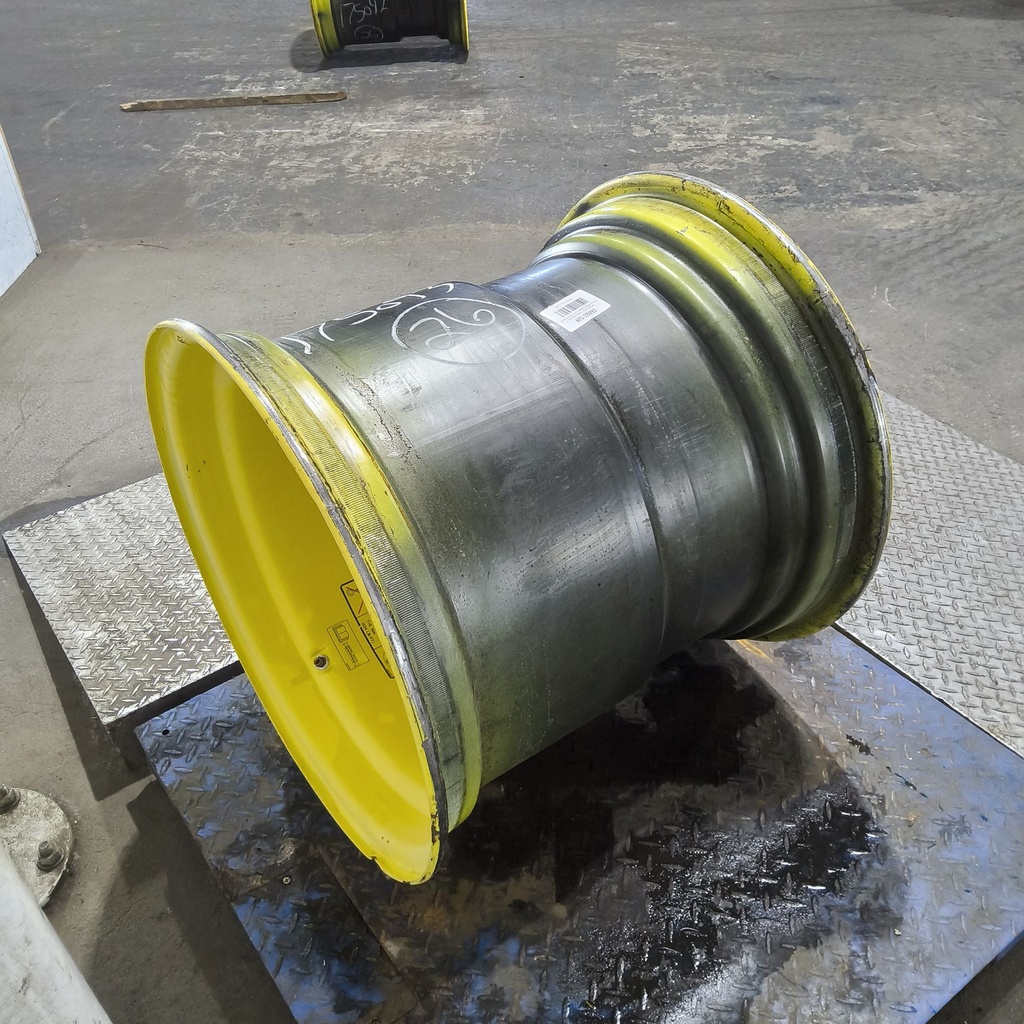 25"W x 26"D, John Deere Yellow 8-Hole Formed Plate , -0.62" Offset