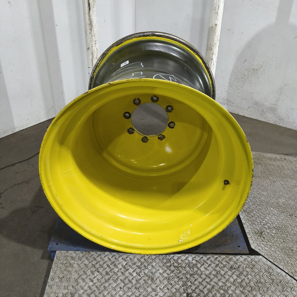 36"W x 32"D, John Deere Yellow 8-Hole Formed Plate , -6.31" Offset