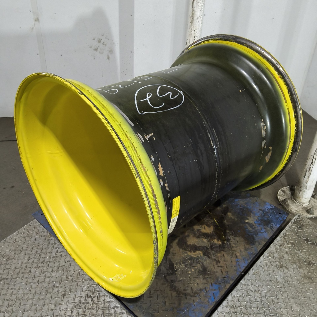 36"W x 32"D, John Deere Yellow 8-Hole Formed Plate , -6.31" Offset
