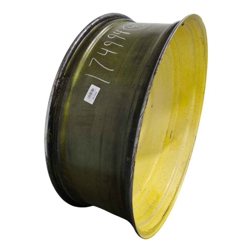 16"W x 46"D, John Deere Yellow 10-Hole Formed Plate , -6.62" Offset