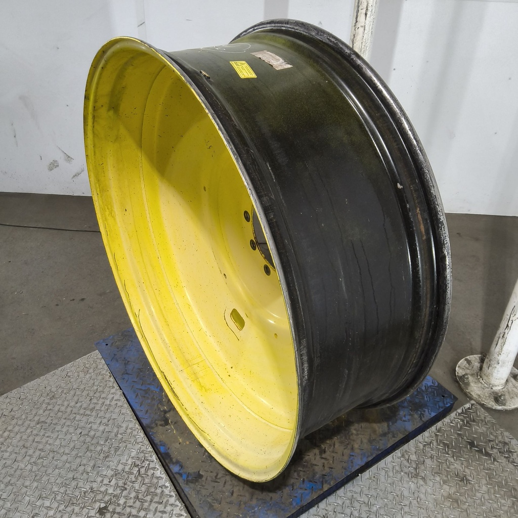 16"W x 46"D, John Deere Yellow 10-Hole Formed Plate , -6.62" Offset