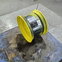 10.5"W x 17.5"D, John Deere Yellow 6-Hole Skid Steer , -3.38" Offset