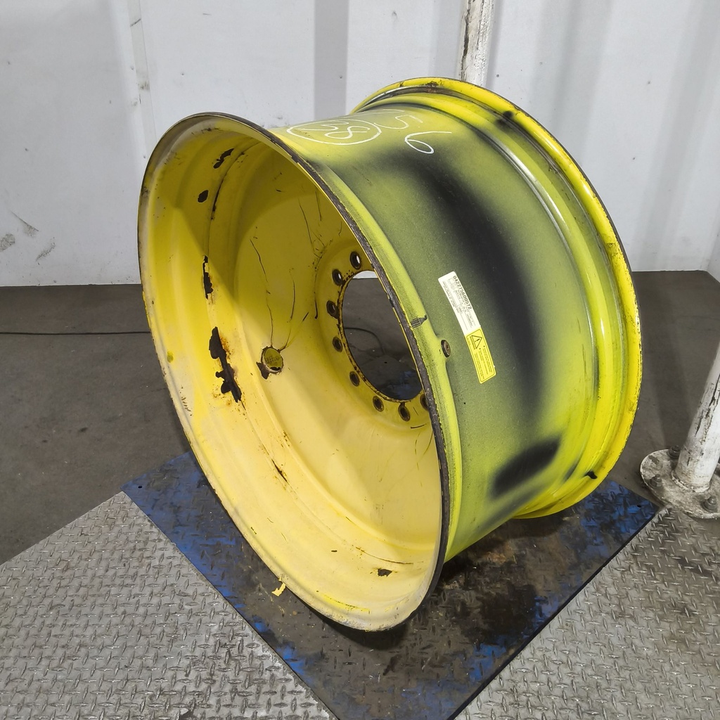 18"W x 38"D, John Deere Yellow 12-Hole Formed Plate Sprayer , -3.38" Offset
