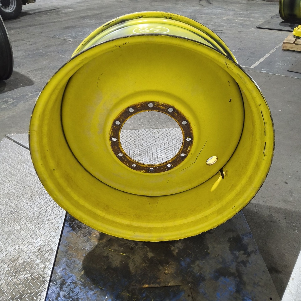 18"W x 38"D, John Deere Yellow 12-Hole Formed Plate Sprayer , -3.38" Offset