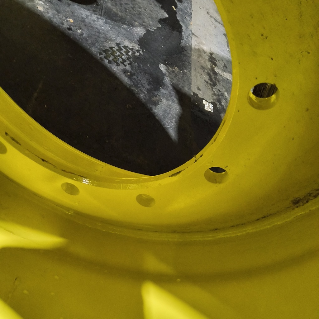 20"W x 26"D, John Deere Yellow 10-Hole Formed Plate , -2.62" Offset