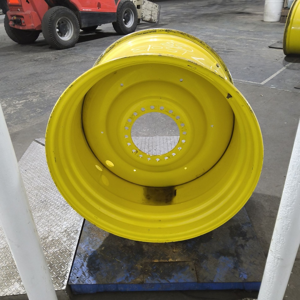 27"W x 38"D, John Deere Yellow 20-Hole Formed Plate , -2" Offset