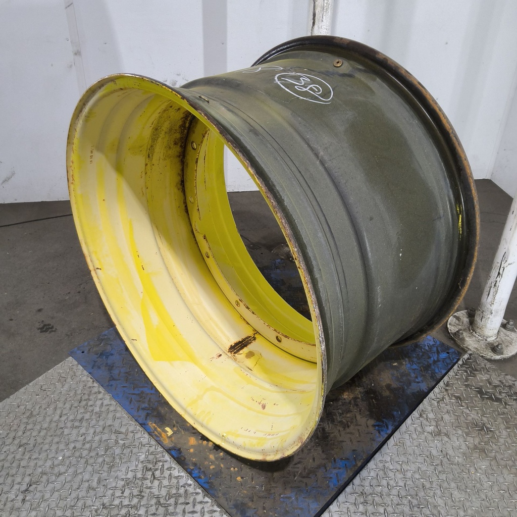 23"W x 38"D, John Deere Yellow 12-Hole Stub Disc , -3.44" Offset