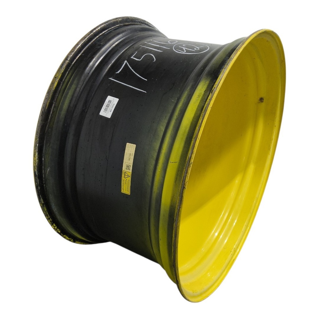 23"W x 42"D, John Deere Yellow 10-Hole Formed Plate , -13.88" Offset