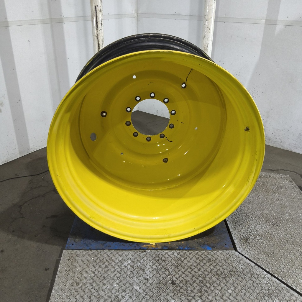 23"W x 42"D, John Deere Yellow 10-Hole Formed Plate , -13.88" Offset