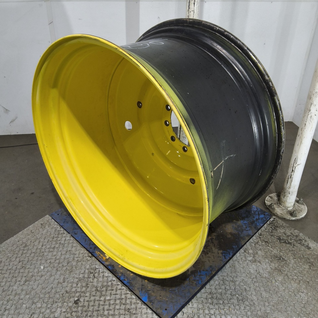 23"W x 42"D, John Deere Yellow 10-Hole Formed Plate , -13.88" Offset