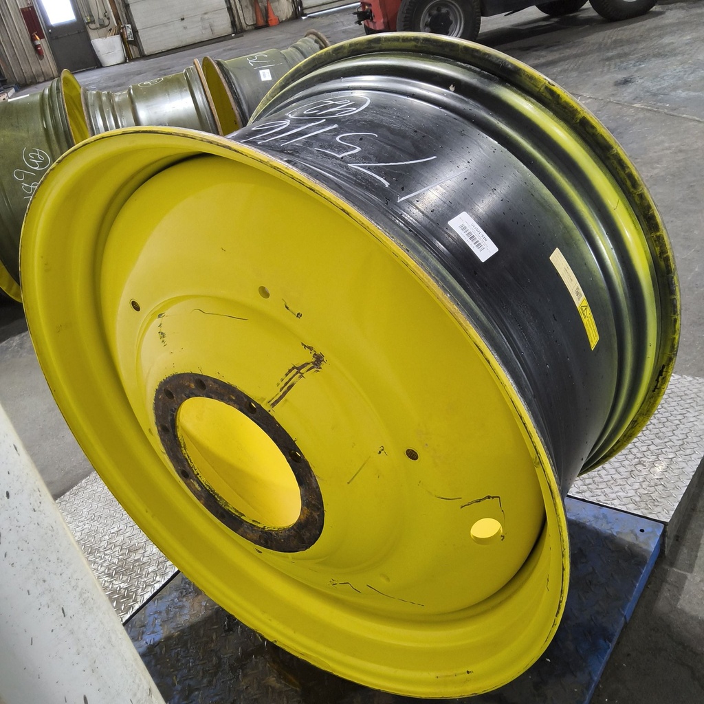 23"W x 42"D, John Deere Yellow 10-Hole Formed Plate , -13.88" Offset