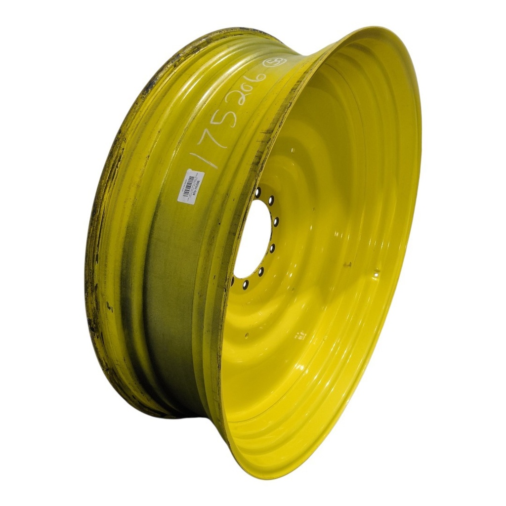 15"W x 50"D, John Deere Yellow 10-Hole Formed Plate , -6.62" Offset
