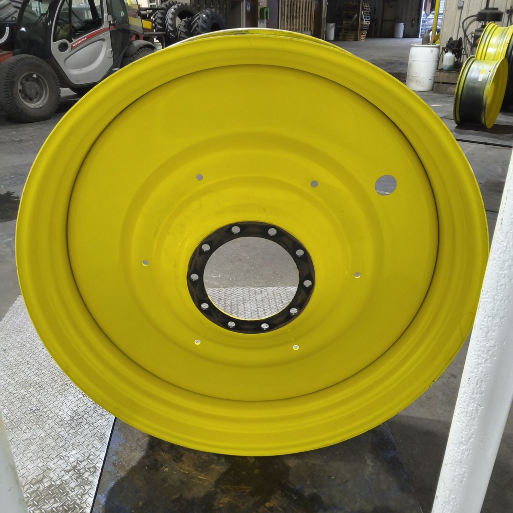 15"W x 50"D, John Deere Yellow 10-Hole Formed Plate , -6.62" Offset